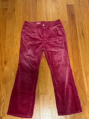 Anthropologie Wine Red Corduroy Pants